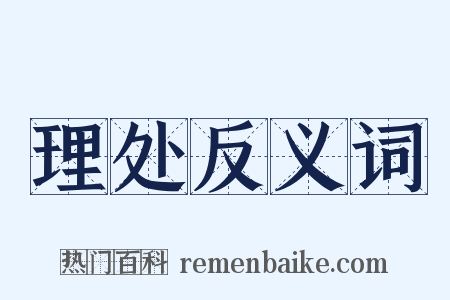 理处反义词是什么意思的图片